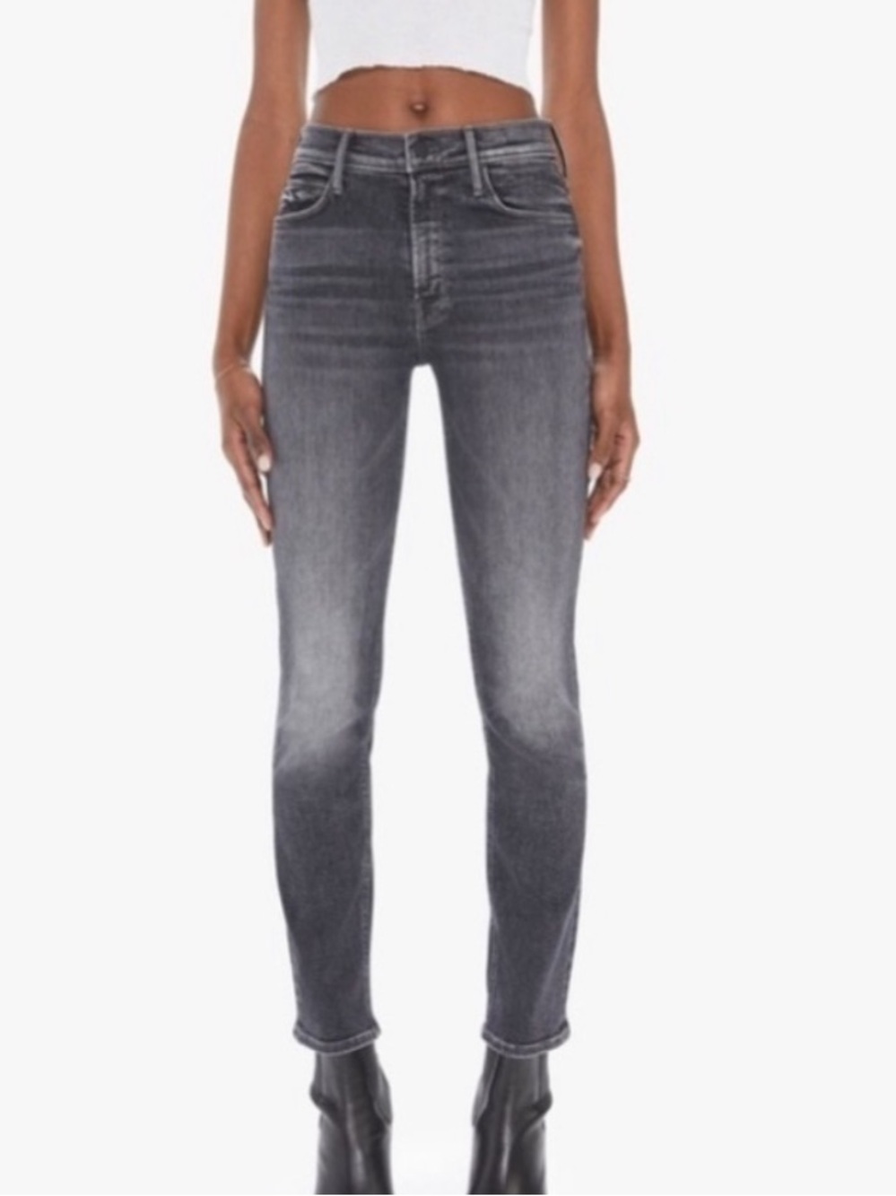 Mother The Midrise Dazzler Ankle Jeans Size 26 The Night is watching